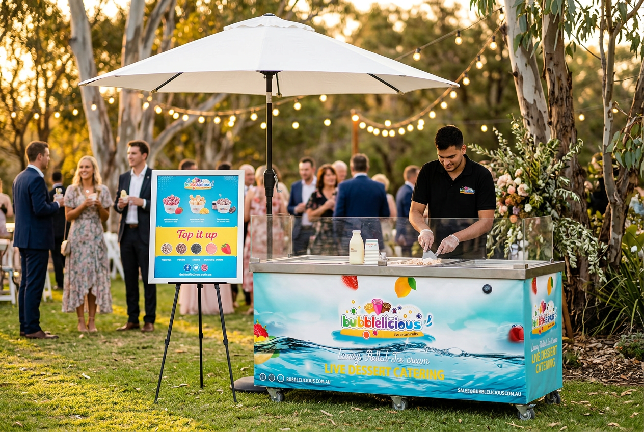 Bubblelicious catering at a wedding reception